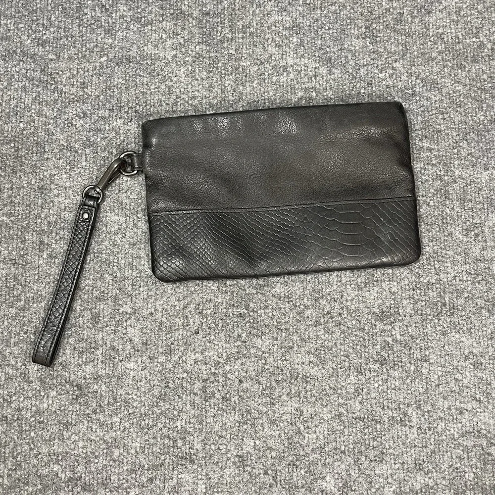 Liebeskind Berlin Leather Wristlet Clutch Wallet Women's Black Phone Carrier